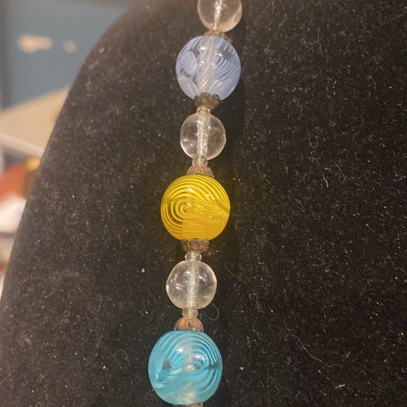1960’s Czech Glass Beaded Necklace Spring Ring Clasp.Multiple colors - Picture 7 of 8